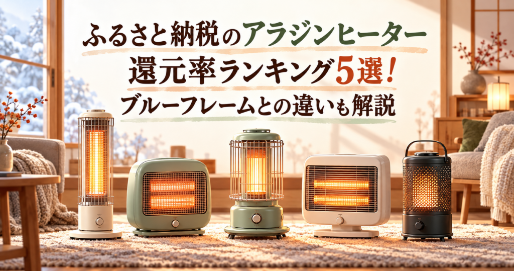 ふるさと納税のアラジンヒーター還元率ランキング5選のアイキャッチ