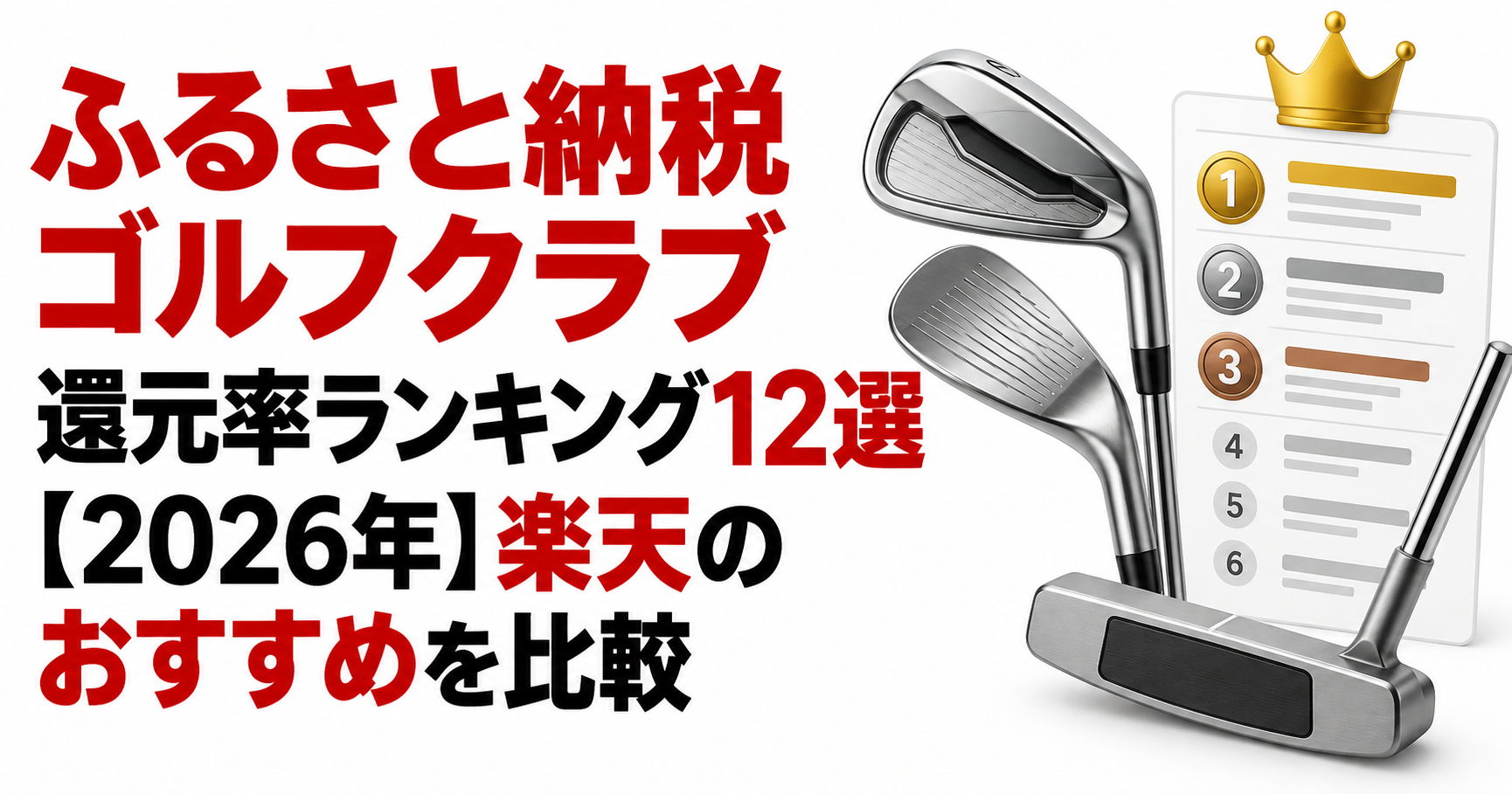 ふるさと納税ゴルフクラブ還元率ランキング12選のアイキャッチ画像