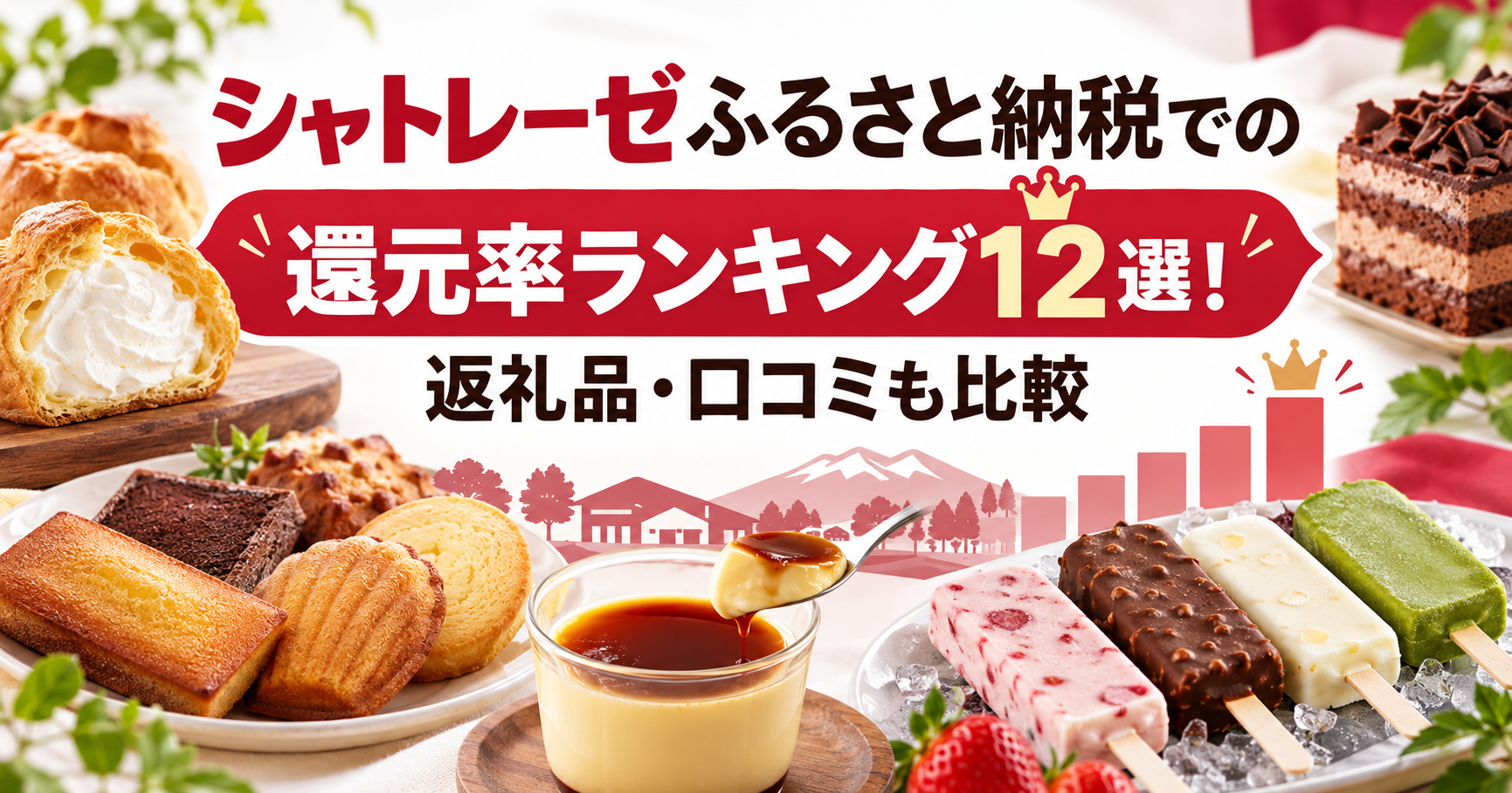 シャトレーゼのふるさと納税返礼品ランキングを表すアイキャッチ画像