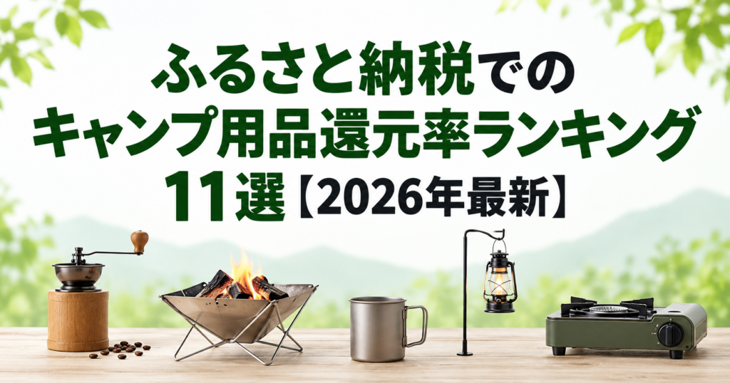 ふるさと納税のキャンプ用品還元率ランキング11選のアイキャッチ画像