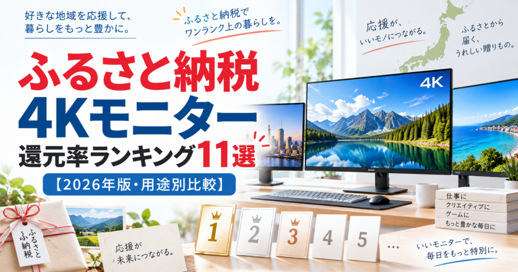 ふるさと納税4Kモニター還元率ランキング11選のアイキャッチ画像