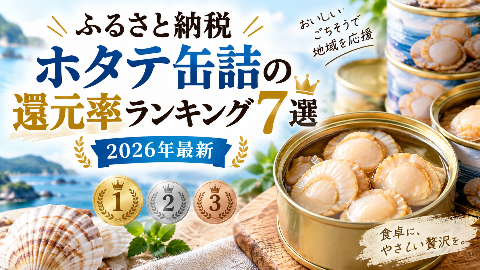 ふるさと納税ホタテ缶詰の還元率ランキング7選｜2026年最新